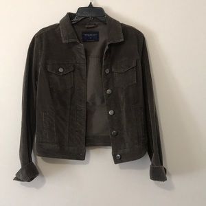 Dark Corduroy Button Jacket